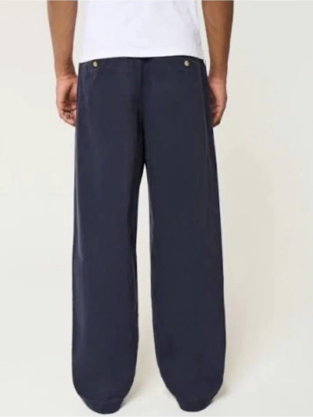 Hollister EXTREME BAGGY Pants Pleated Twill Chino Navy Blue Men’s Size 28X30